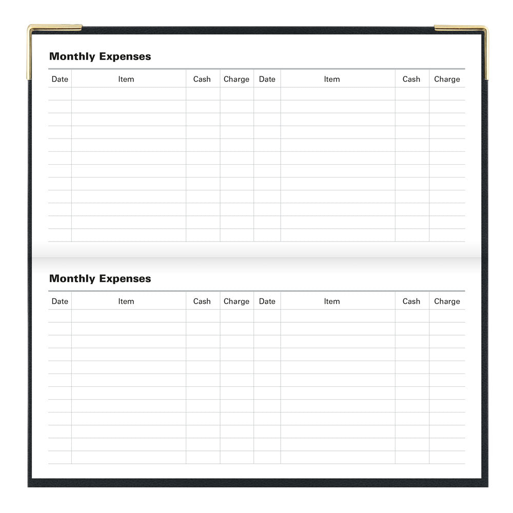 Letts Slim Monthly 13-Month Planner, Classic, 2027 Black 27-C12SBK#color_black