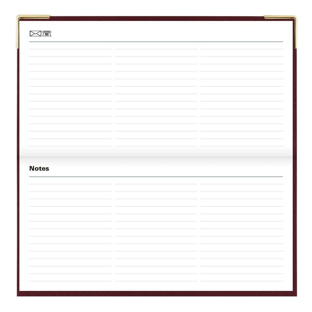 Letts Slim Monthly 13-Month Planner, Classic, 2027 Burgundy 27-C12SBY#color_burgundy