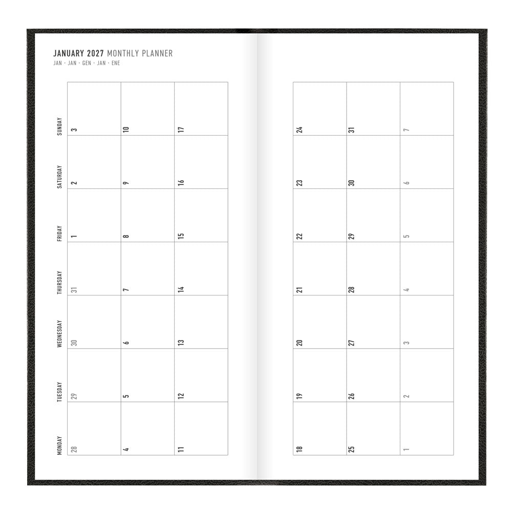 Letts Compact Weekly Planner, Principal, 2027 Black 27-C30NUBK#color_black