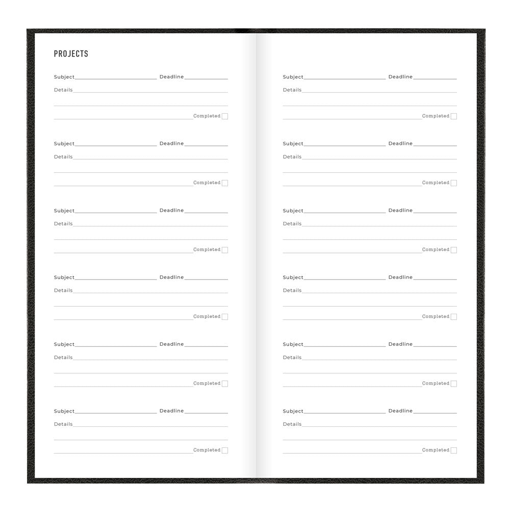 Letts Compact Weekly Planner, Principal, 2027 Black 27-C30NUBK#color_black