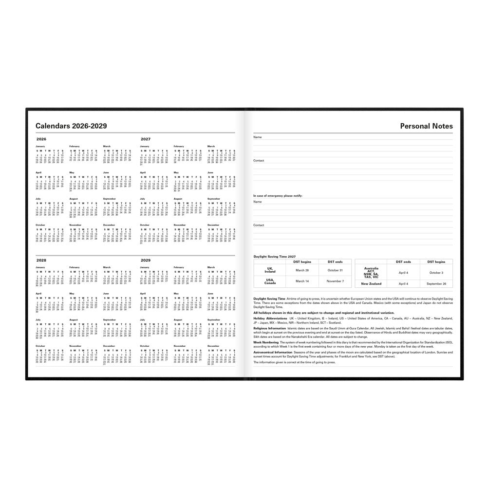 Letts Quarto Weekly Appointment Book, Principal, 2027 Black 27-C30YABK#color_black
