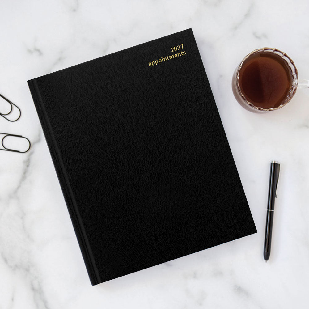 Letts Quarto Weekly Appointment Book, Principal, 2027 Black 27-C30YABK#color_black