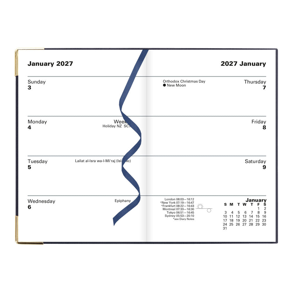 Letts Pocket Weekly Planner, Classic, 2027 Blue 27-C32EBE#color_blue