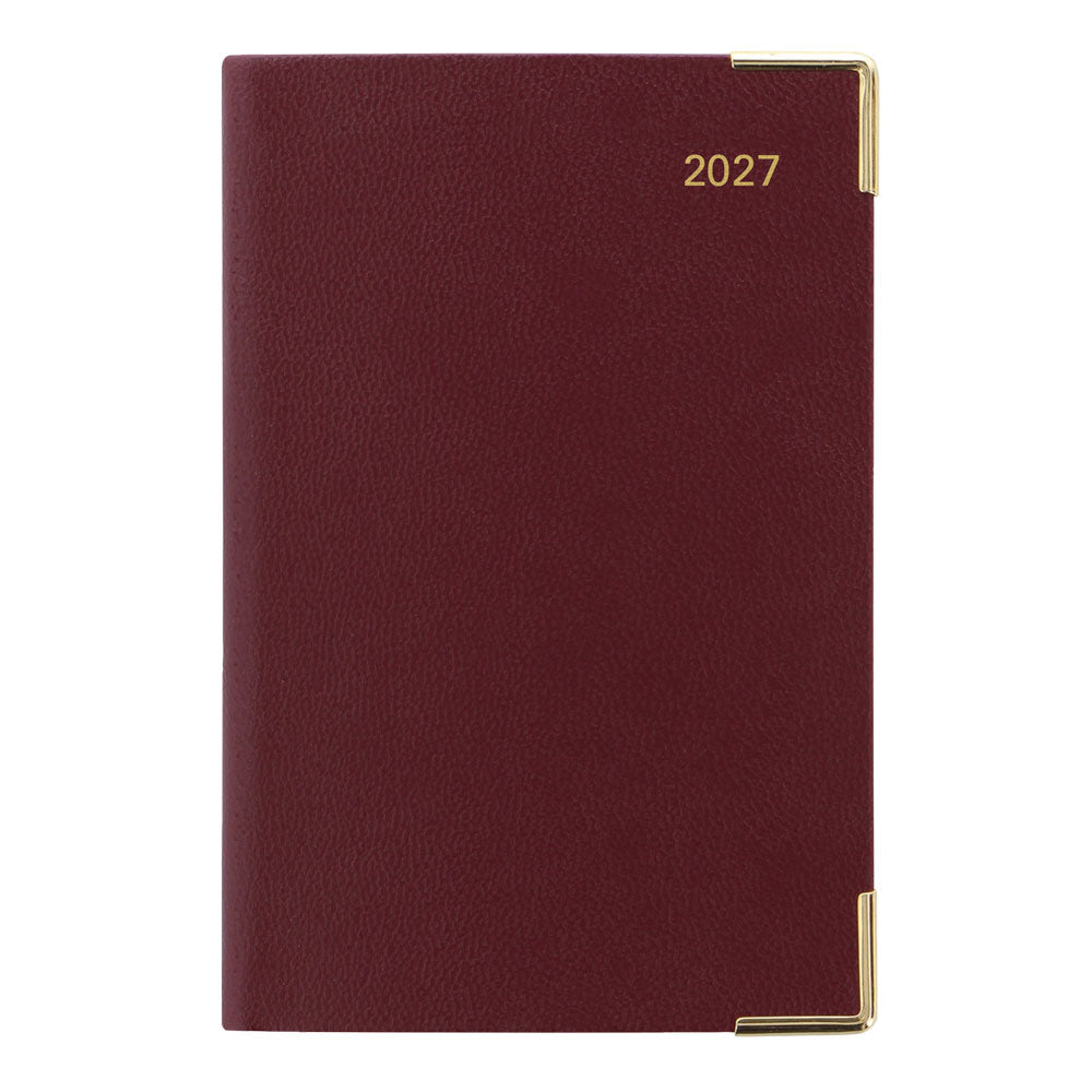 Letts Pocket Weekly Planner, Classic, 2027 Burgundy 27-C32EBY#color_burgundy