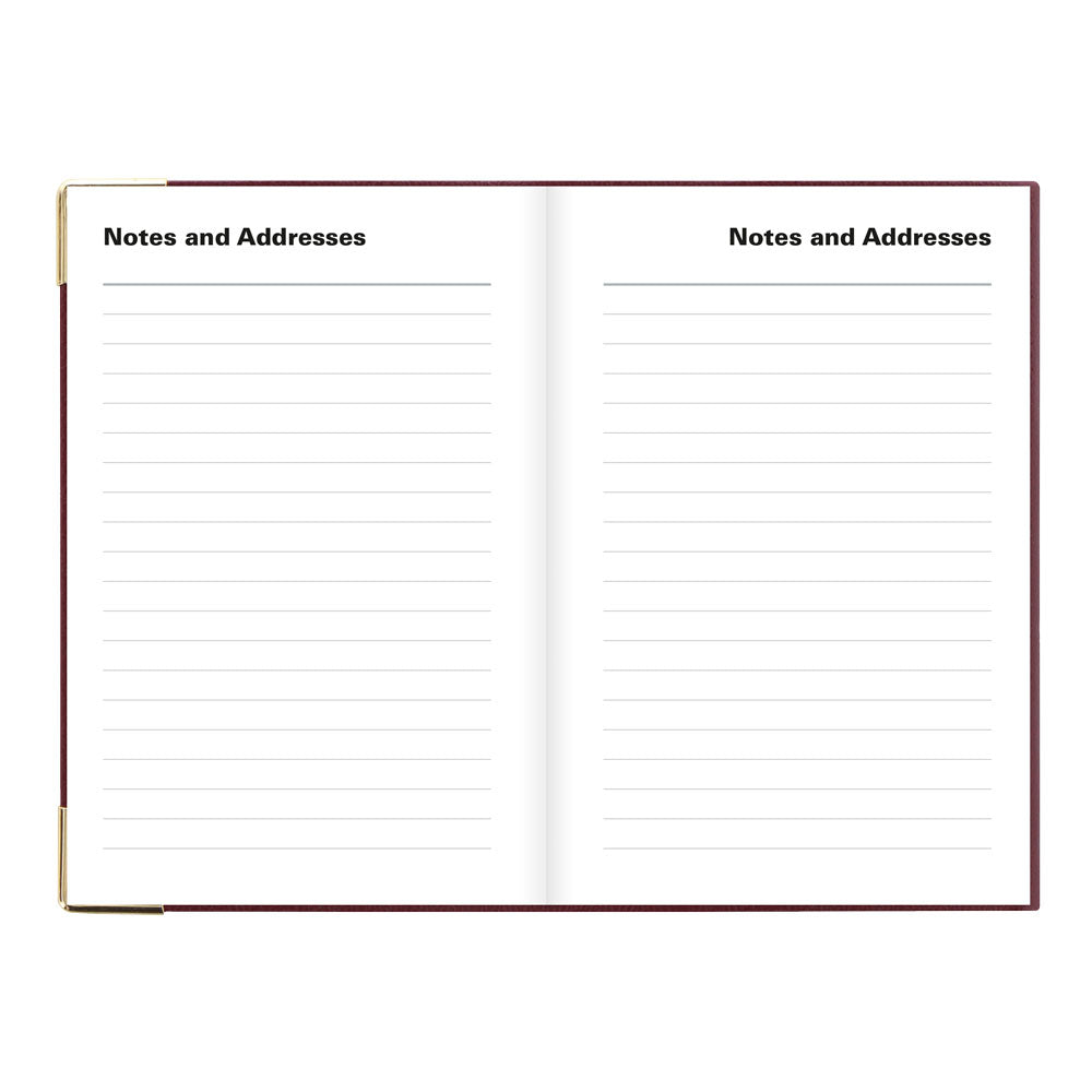 Letts Pocket Weekly Planner, Classic, 2027 Burgundy 27-C32EBY#color_burgundy