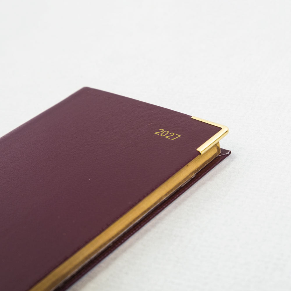 Letts Pocket Weekly Planner, Classic, 2027 Burgundy 27-C32EBY#color_burgundy