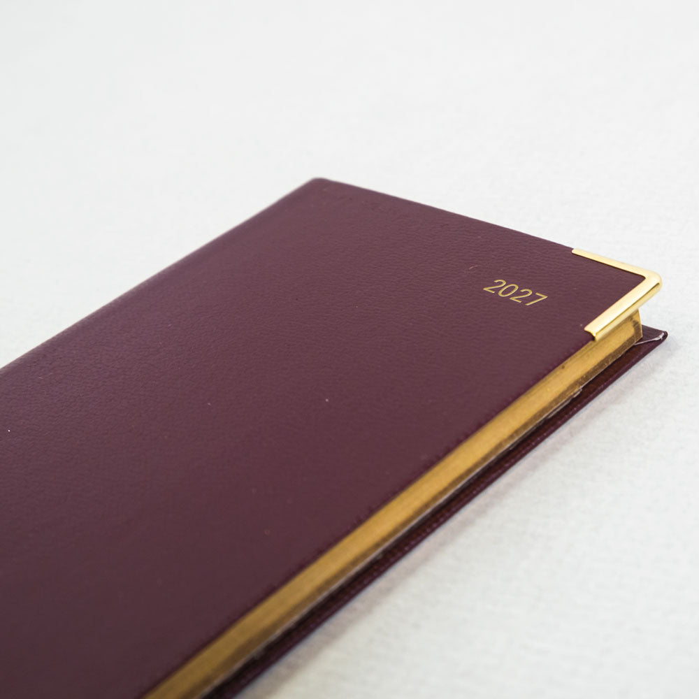 Letts Slim Weekly Appointment Book, Classic, 2027 Burgundy 27-C32SBY#color_burgundy