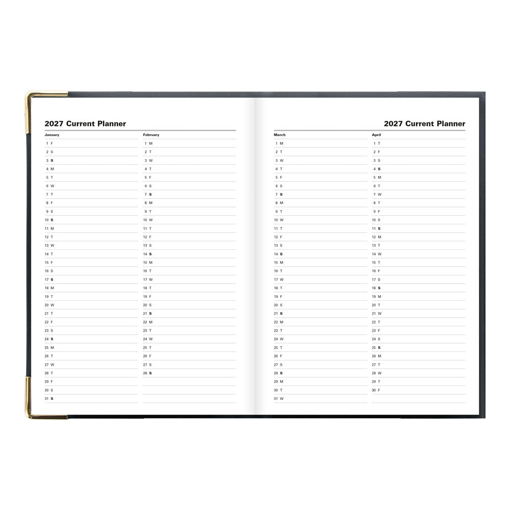 Letts A5 Weekly Appointment Book, Classic, 2027 Black 27-C32XBK#color_black