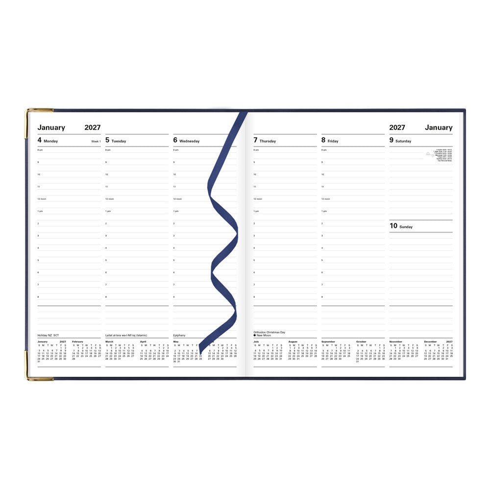 Letts Quarto Weekly Appointment Book, Classic, 2027 Blue 27-C32YBE#color_blue