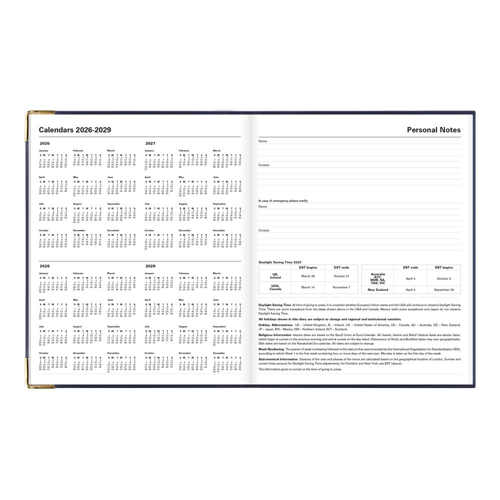 Letts Quarto Weekly Appointment Book, Classic, 2027 Blue 27-C32YBE#color_blue