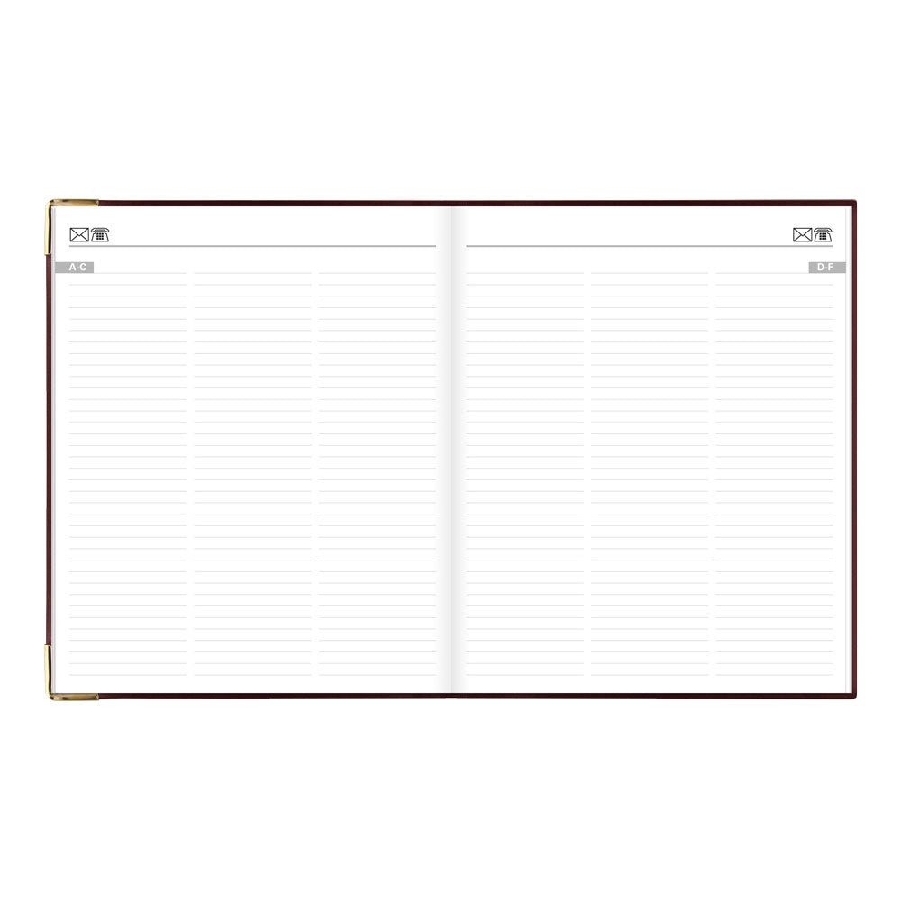Letts Quarto Weekly Appointment Book, Classic, 2027 Burgundy 27-C32YBY#color_burgundy