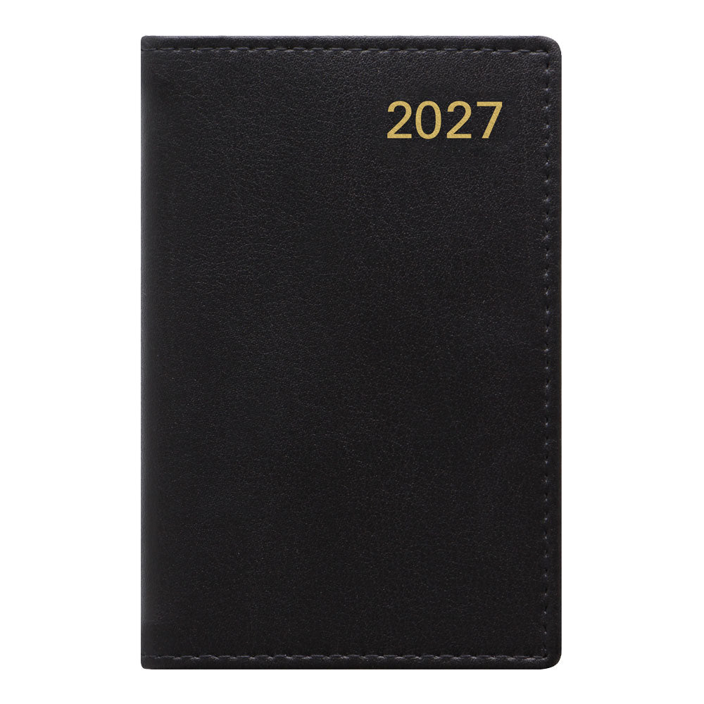 Letts Pocket Weekly Planner, Belgravia, 2027 Black 27-C33EBK#color_black