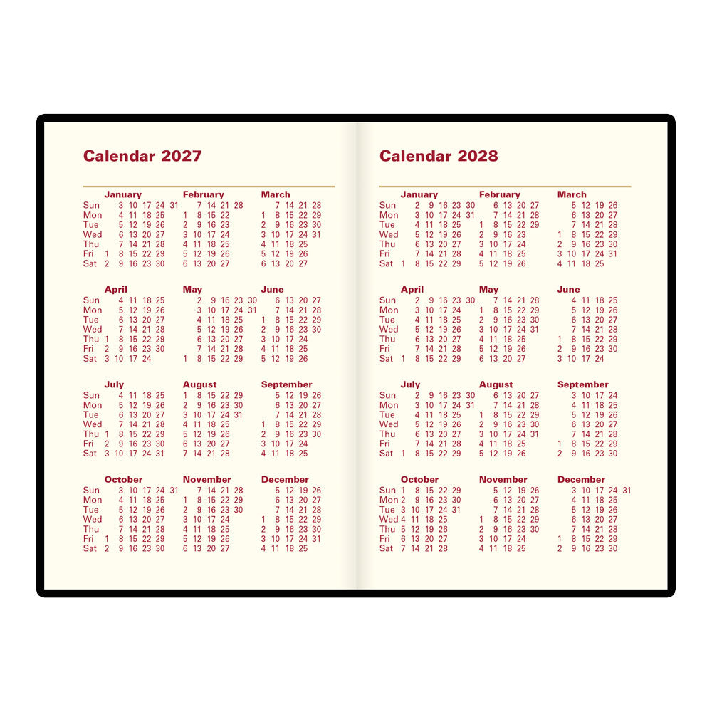 Letts Pocket Weekly Planner, Belgravia, 2027 Black 27-C33EBK#color_black