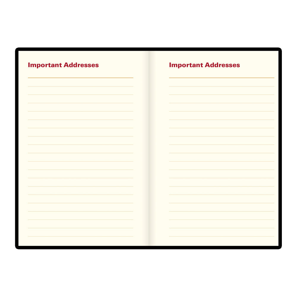 Letts Pocket Weekly Planner, Belgravia, 2027 Black 27-C33EBK#color_black