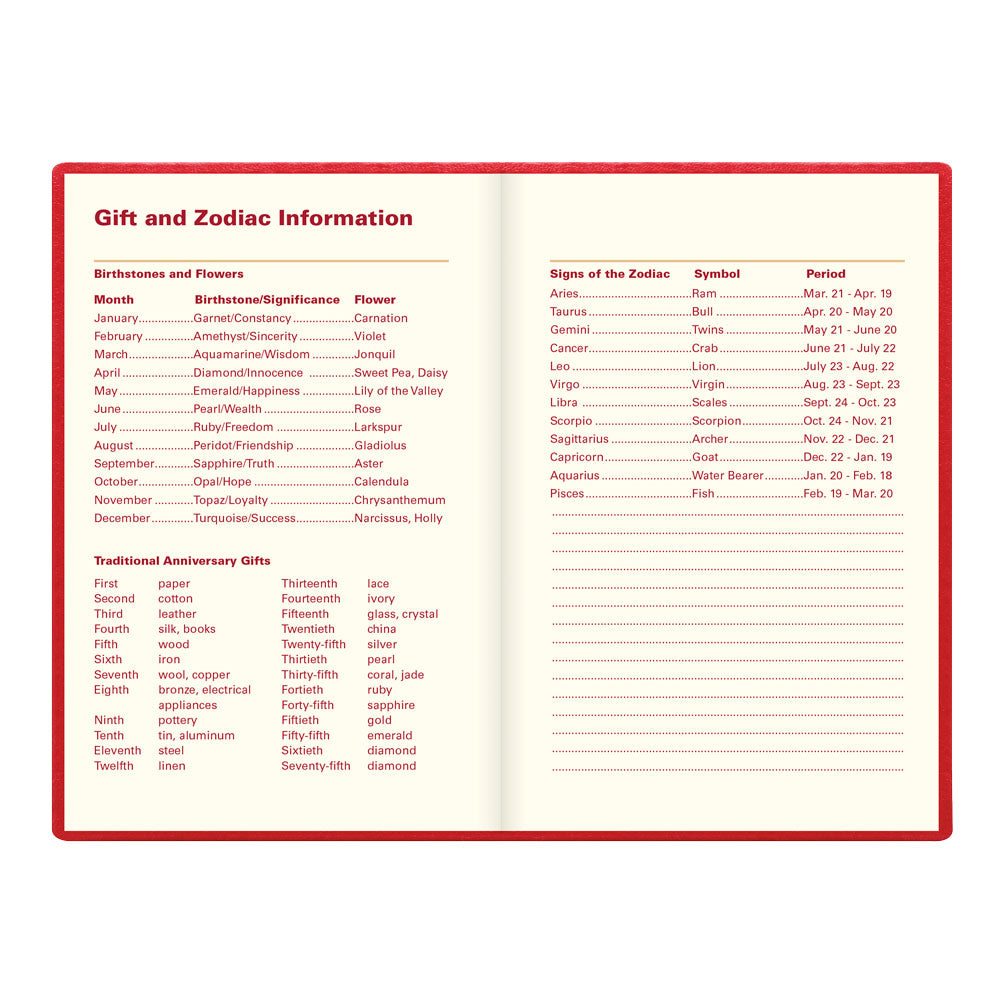 Letts Pocket Weekly Planner, Belgravia, 2027 Red 27-C33ERD#color_red