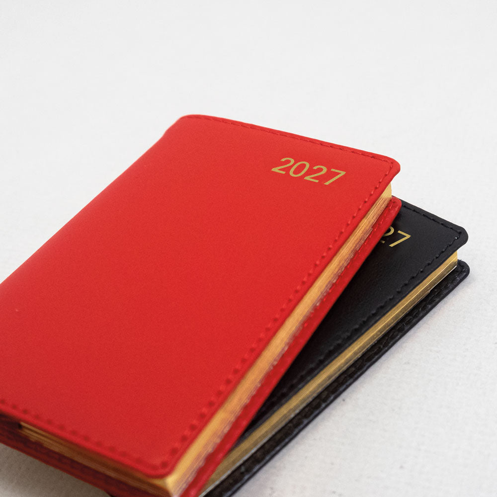 Letts Pocket Weekly Planner, Belgravia, 2027 Red 27-C33ERD#color_red