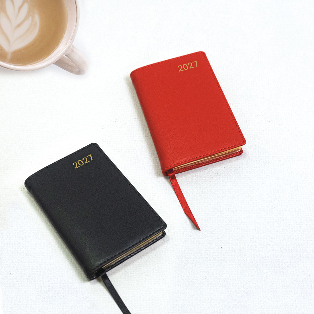 Letts Pocket Weekly Planner, Belgravia, 2027 Red 27-C33ERD#color_red