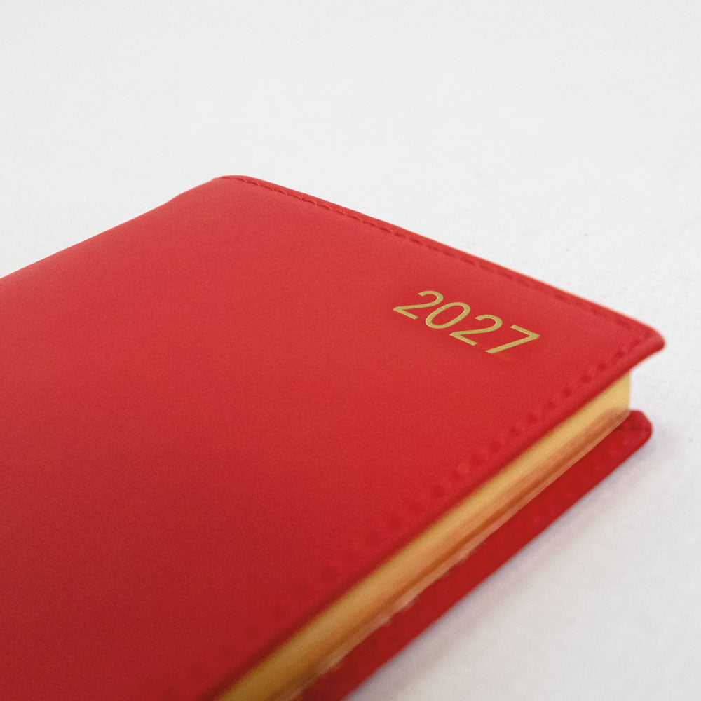 Letts Slim Weekly Appointment Book, Belgravia, 2027 Red 27-C33SRD#color_red