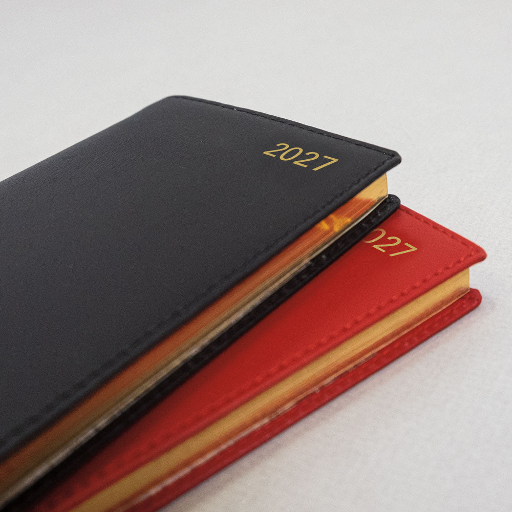 Letts Slim Weekly Appointment Book, Belgravia, 2027 Red 27-C33SRD#color_red