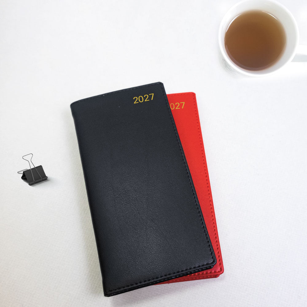 Letts Slim Weekly Appointment Book, Belgravia, 2027 Red 27-C33SRD#color_red