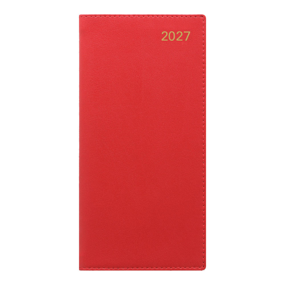 Letts Slim Weekly Planner, Belgravia, 2027 Red 27-C33SURD#color_red