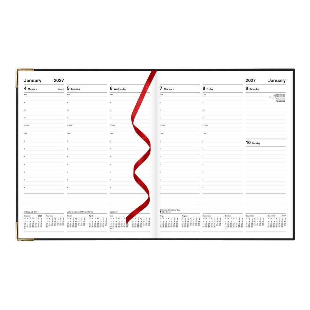 Letts Quarto Weekly Appointment Book, Roma, 2027 Black 27-C33YIBK#color_black