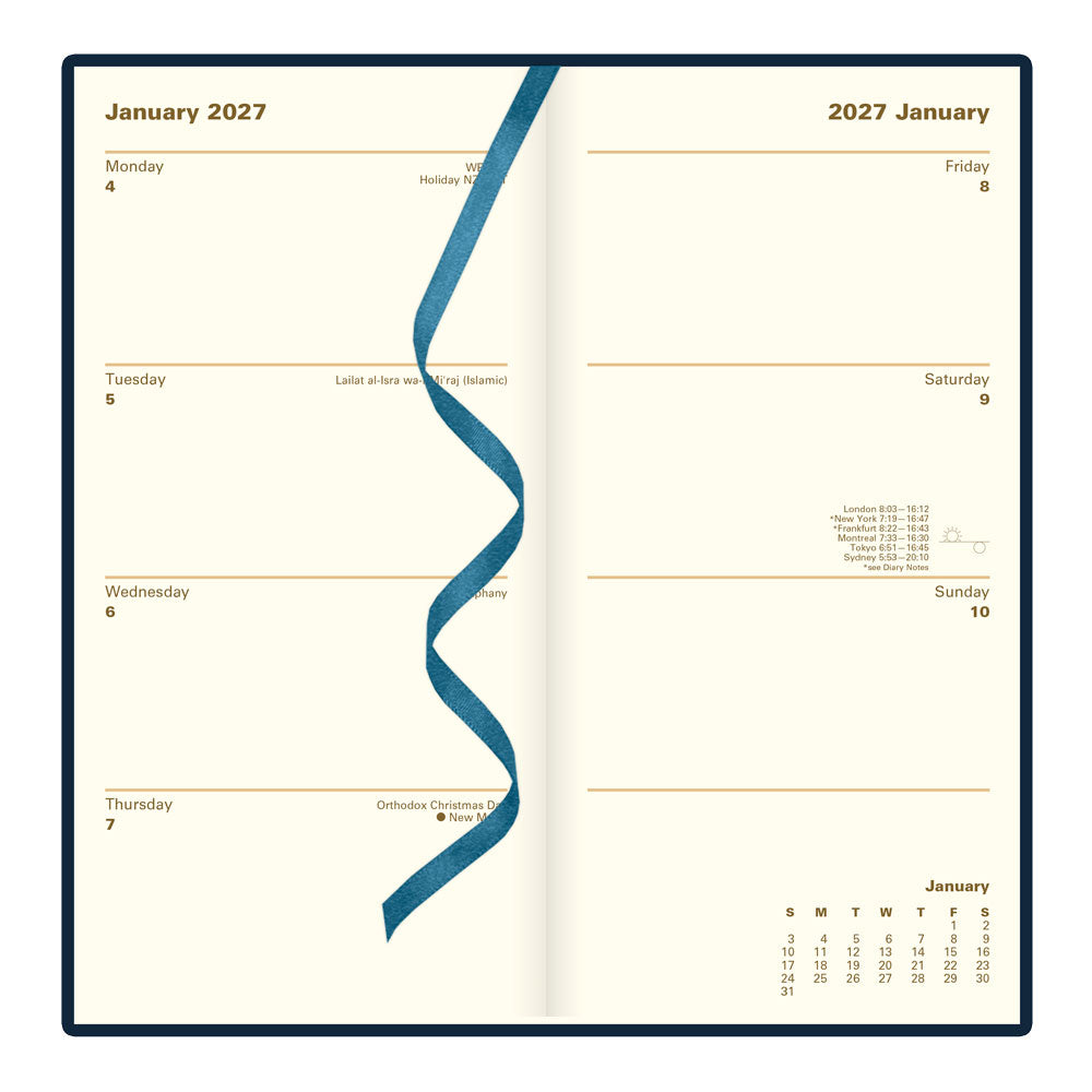 Letts Slim Weekly Planner, Signature, 2027 Blue 27-C38SUBE#color_blue