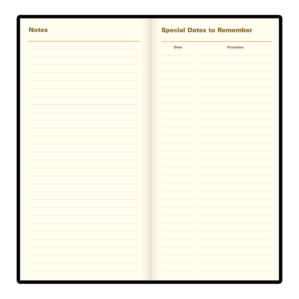 Letts Slim Weekly Planner, Signature, 2027 Black 27-C38SUBK#color_black