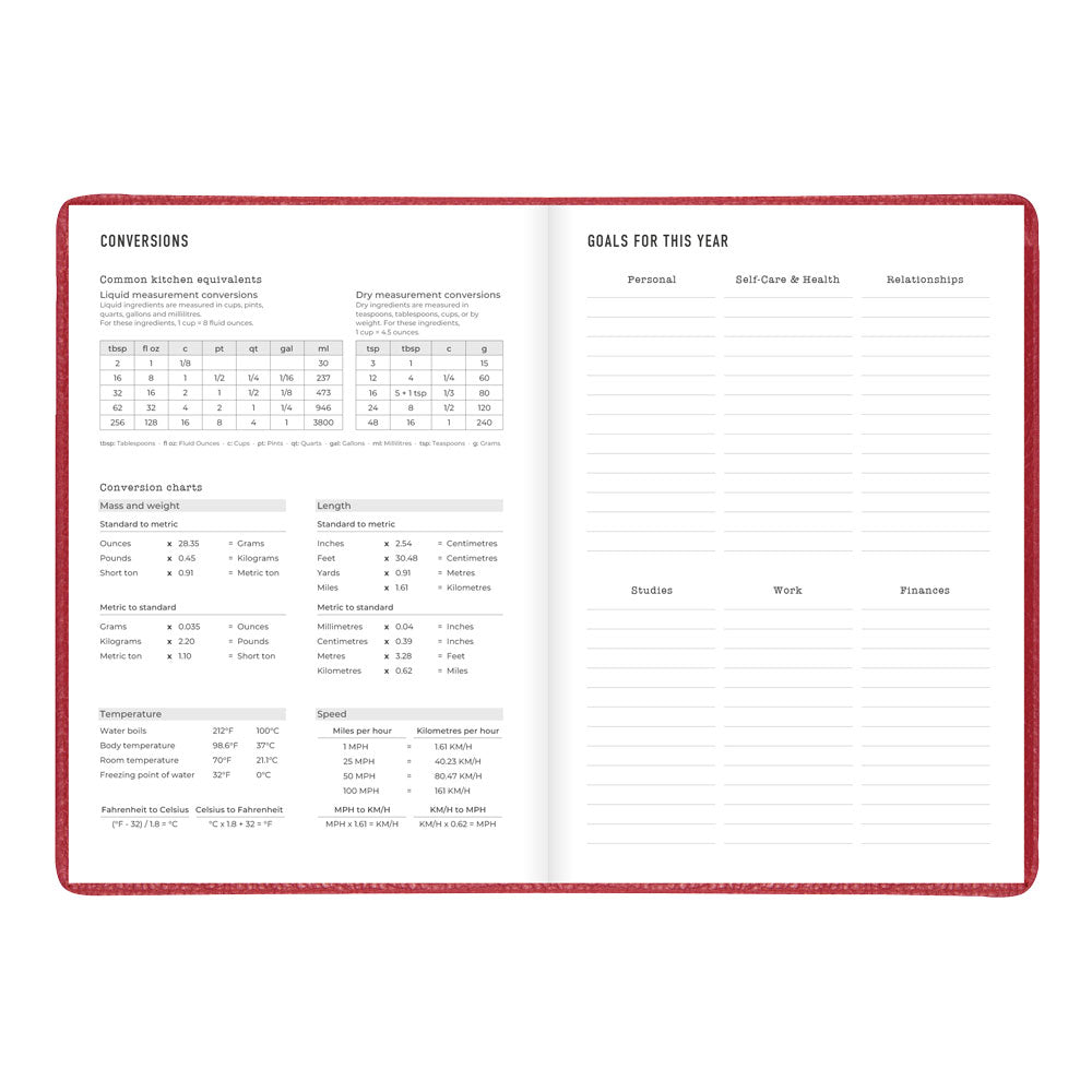 Letts A5 Weekly Appointment Book, Milano, 2027 Red 27-CTO3XURD#color_red