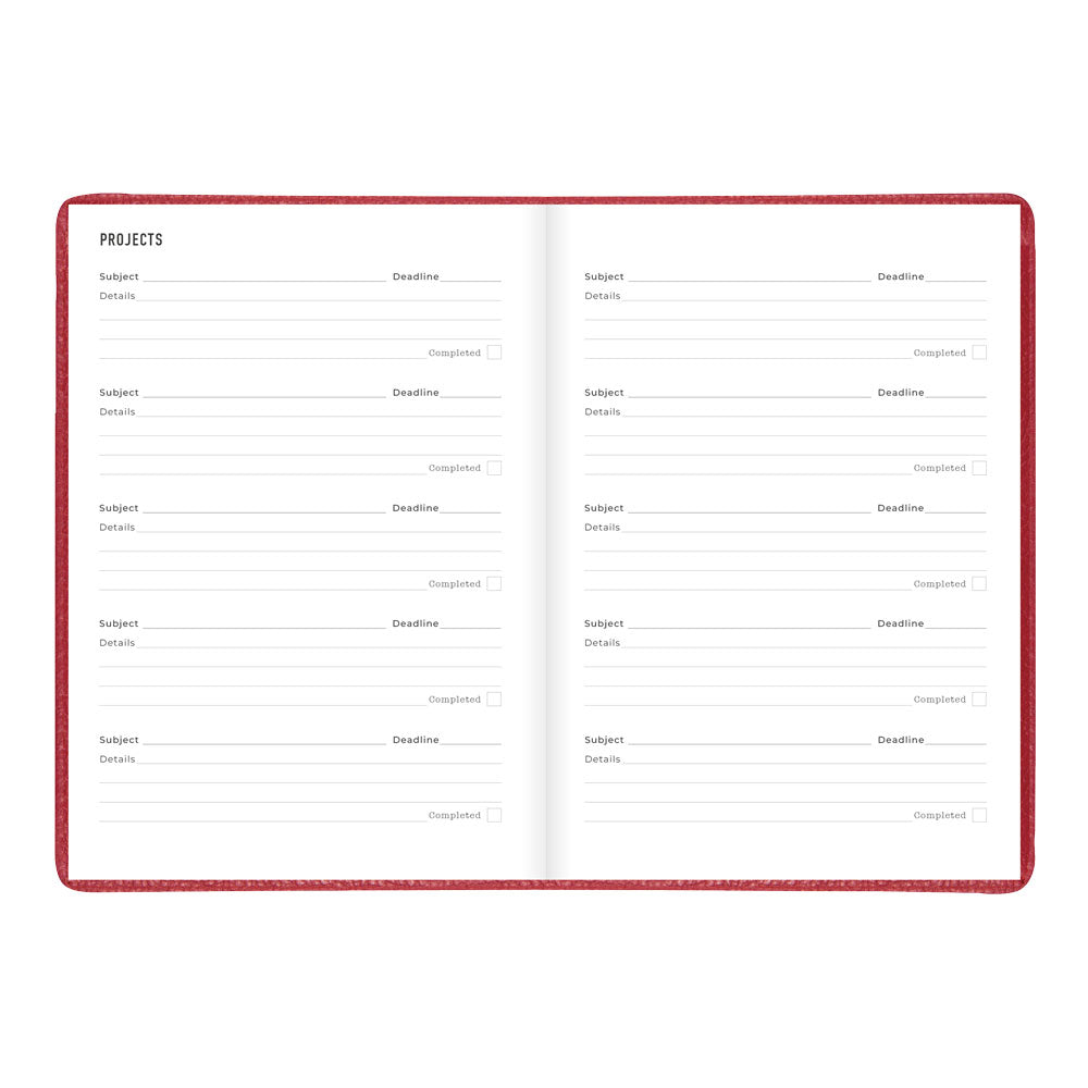 Letts A5 Weekly Appointment Book, Milano, 2027 Red 27-CTO3XURD#color_red