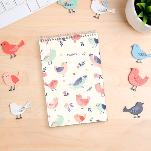 XTREME White Steno Pad, 6" x 9.5"#color_feather-friends