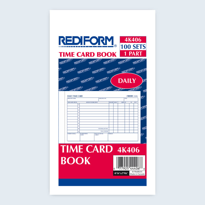 Daily Time Card Pad 4K406