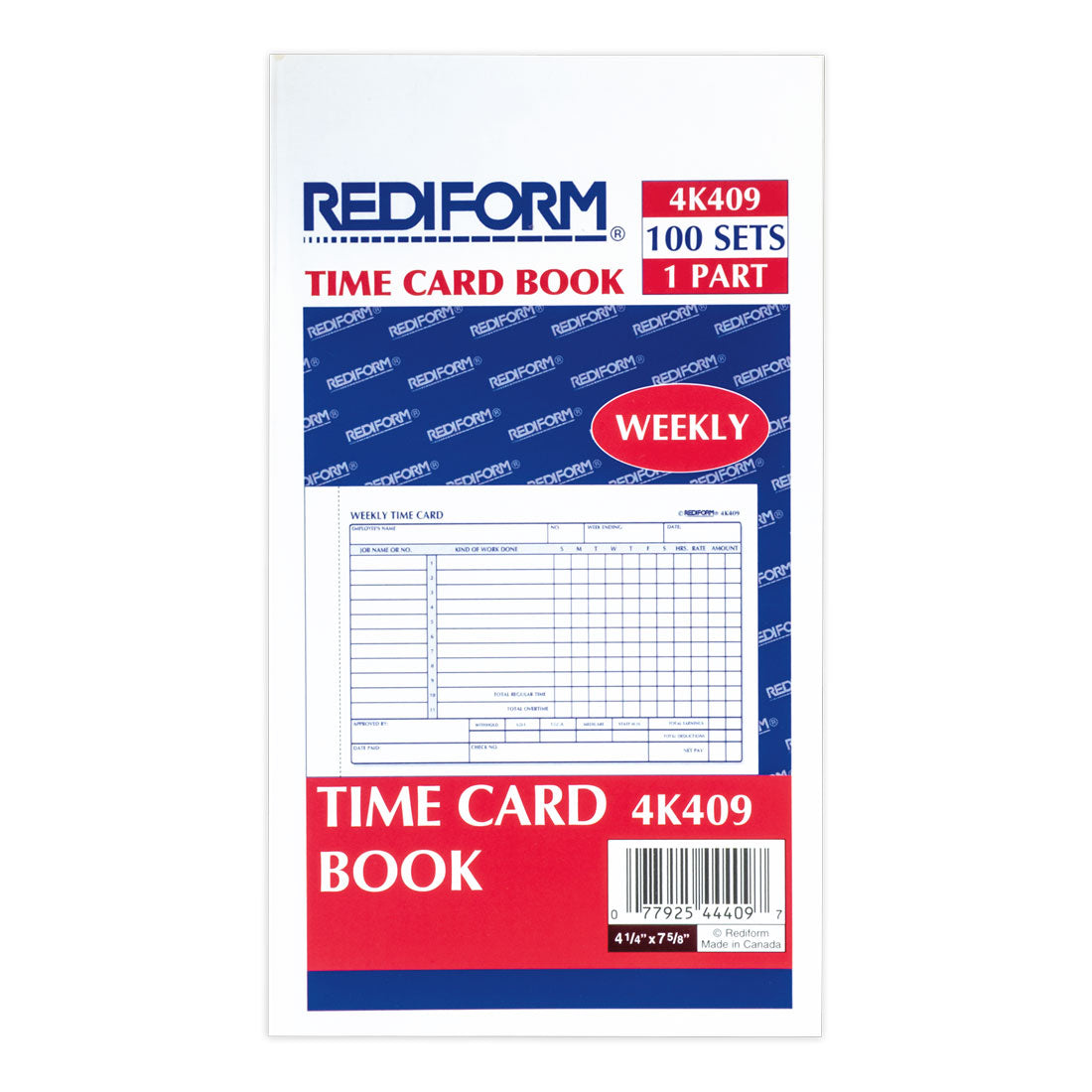 Time Card Pad 4K409