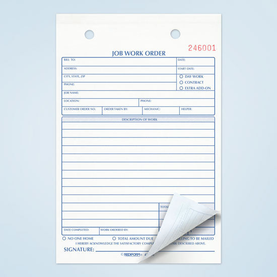 Job Work Order Book 4L456