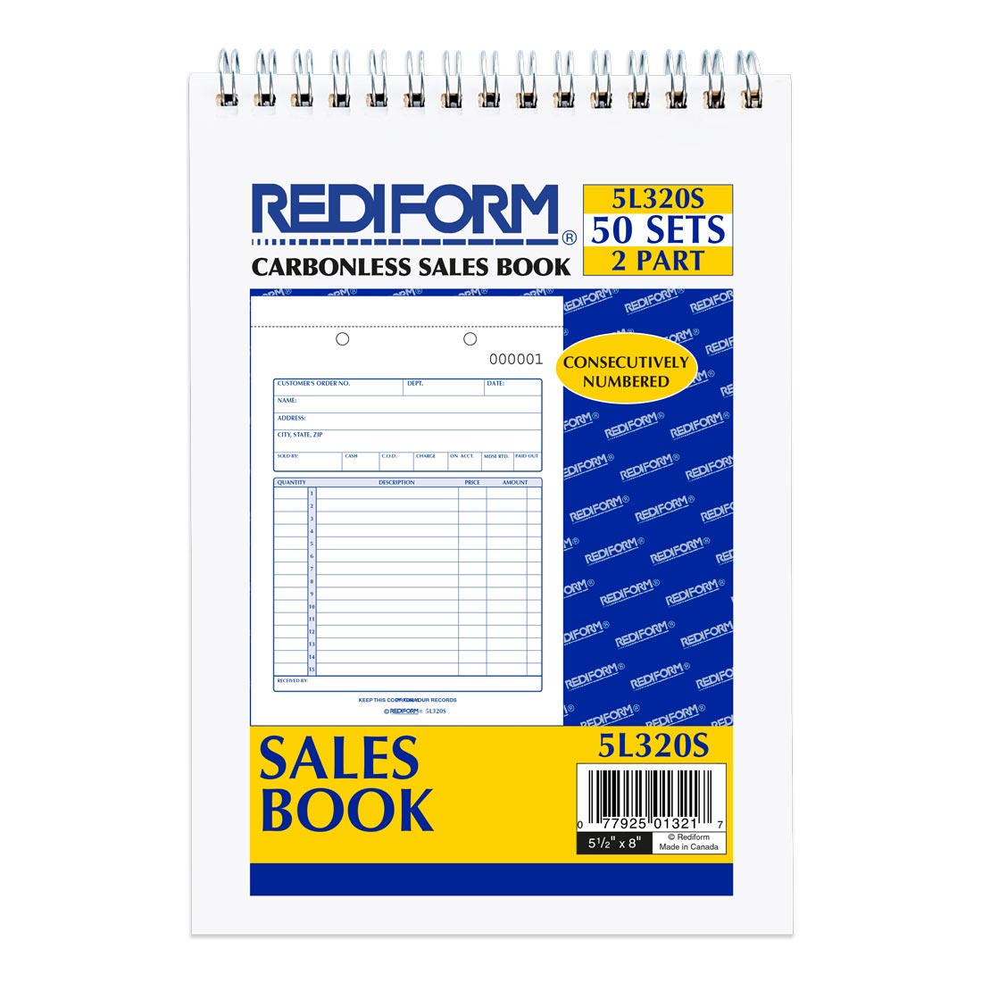 Sales Book (Wirebound) 5L320S