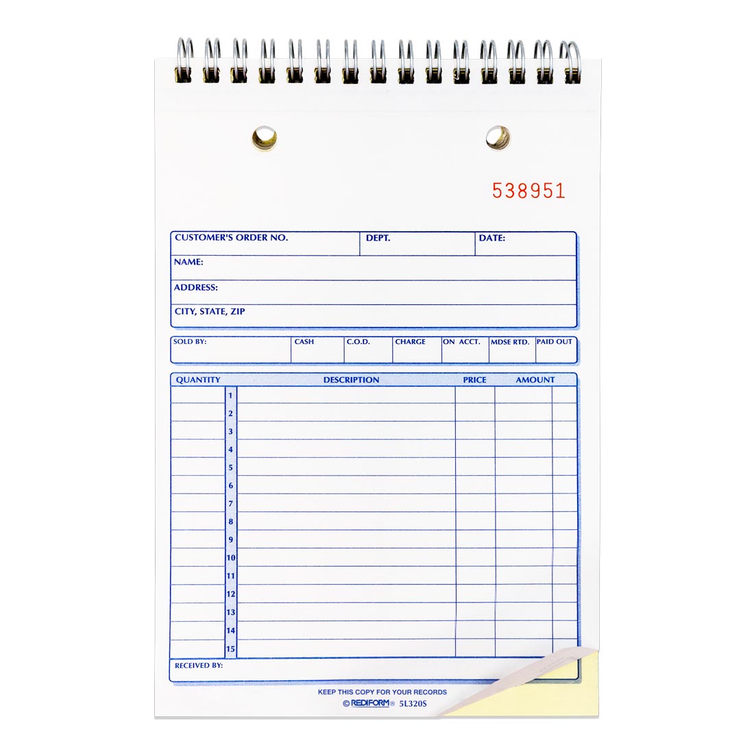 Sales Book (Wirebound) 5L320S
