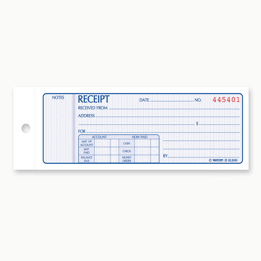 Money Receipt Book 8L800