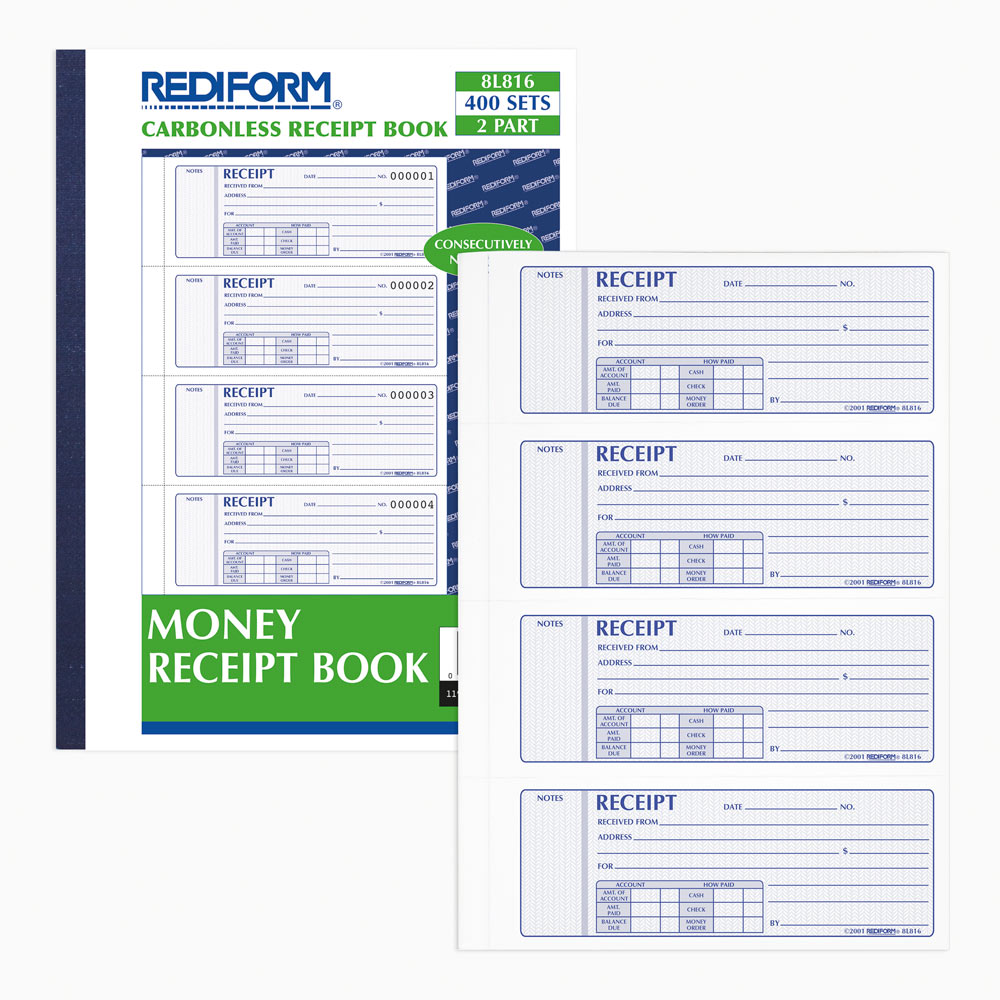 Money Receipt Book 8L816