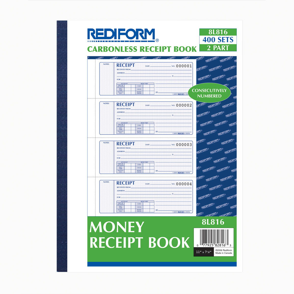 Money Receipt Book 8L816