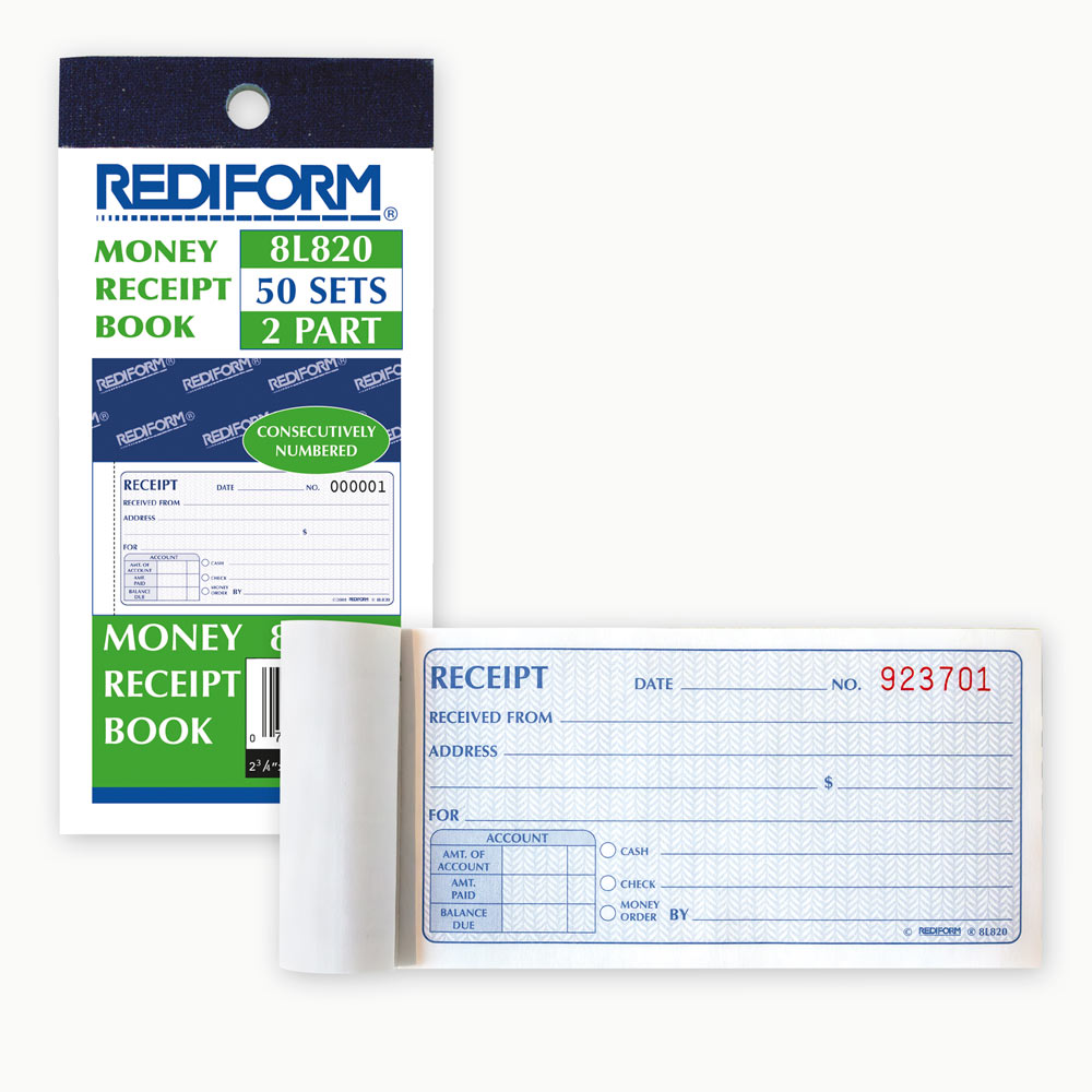 Money Receipt Book 8L820