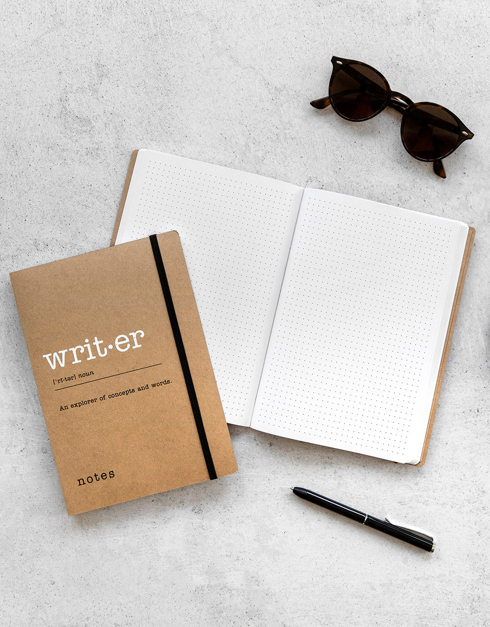 Eco Writers Words A5 Dotted Notebook#color_brown-kraft