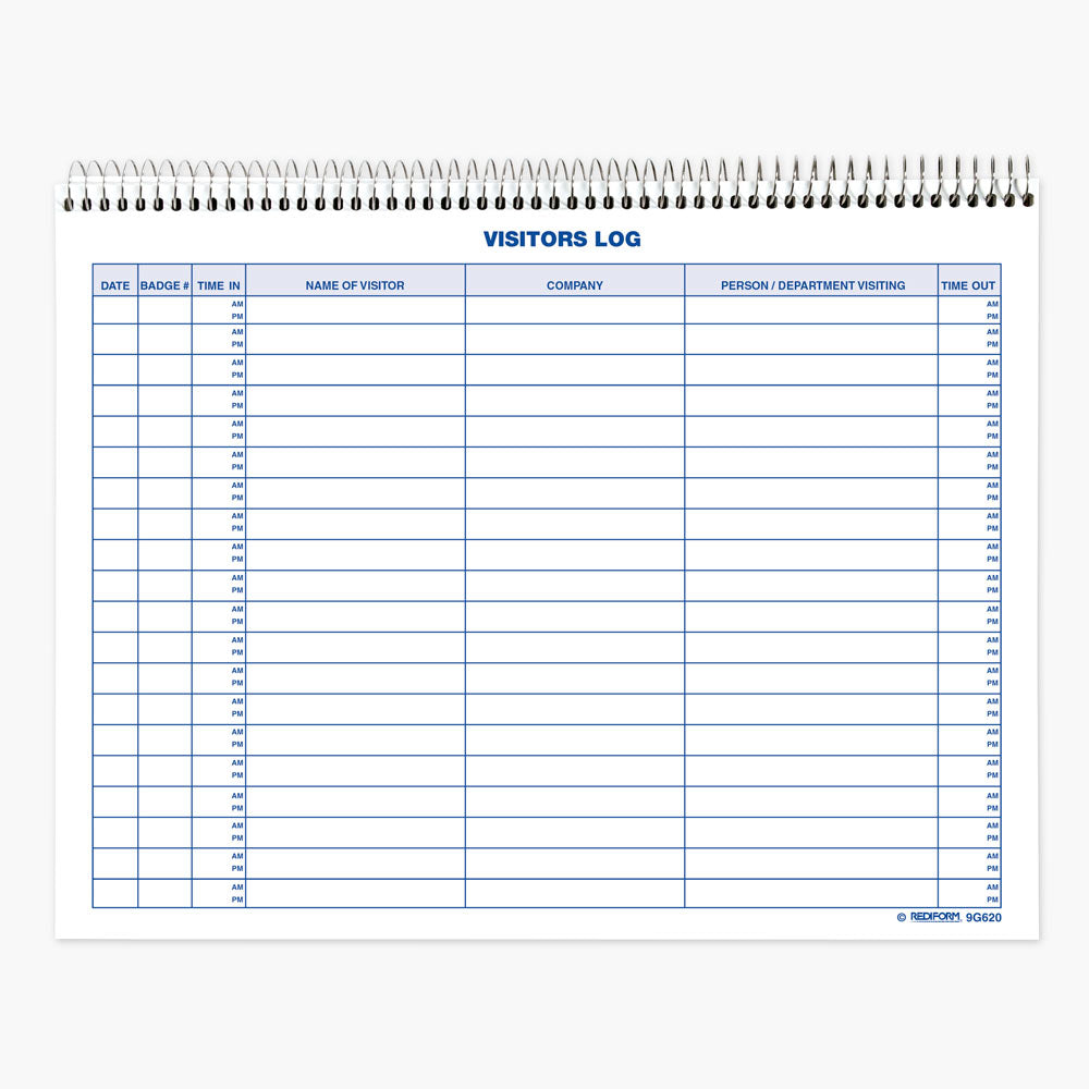Visitors Log Book 9G620