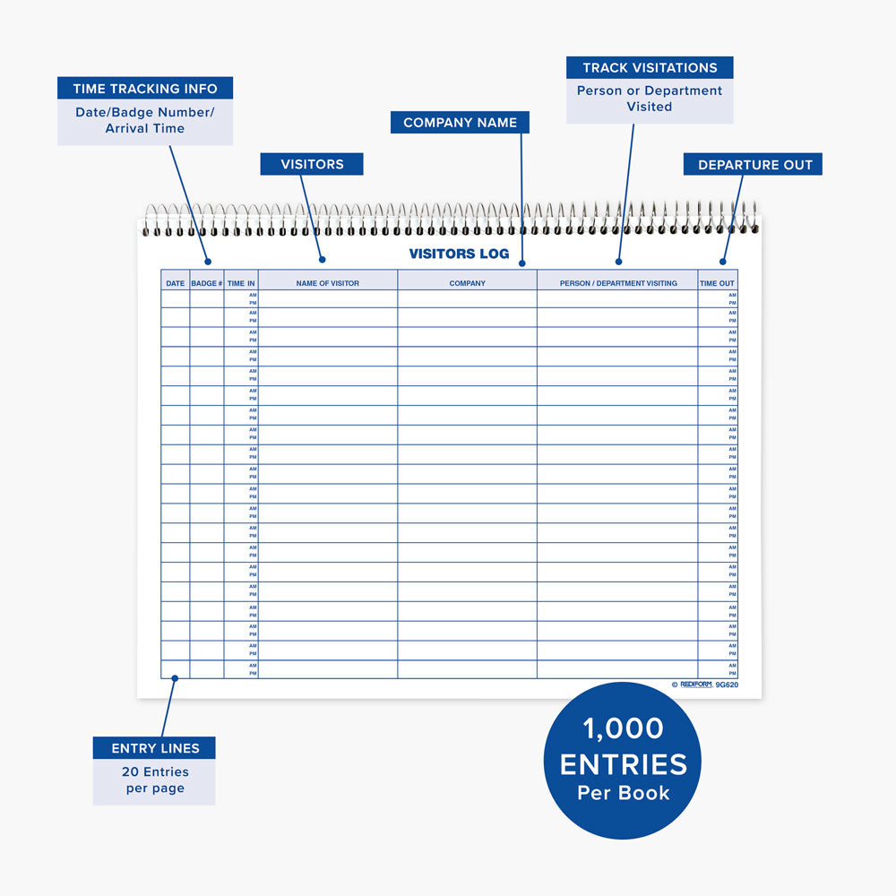 Visitors Log Book 9G620