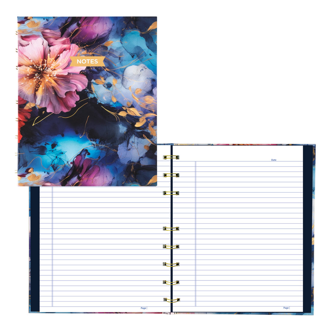 NotePro Notebook Midnight Floral A9C.02#color_midnight-floral
