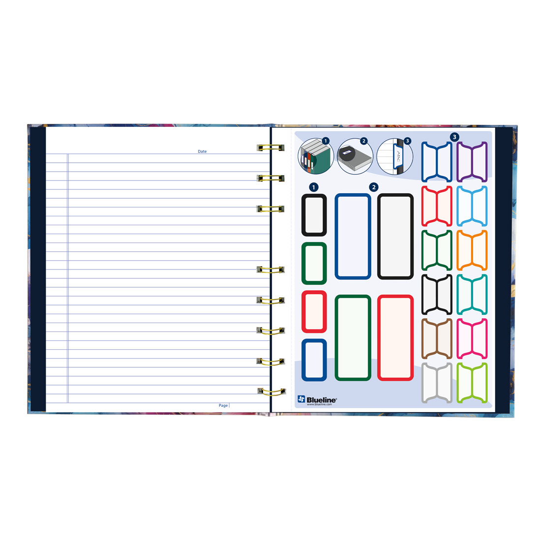 NotePro Notebook Midnight Floral A9C.02#color_midnight-floral