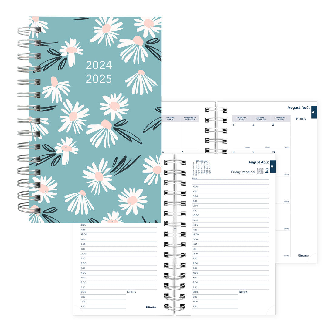 Academic Daily Planner Blossom 2024-2025, English, CA214PG#color_blossom-blue