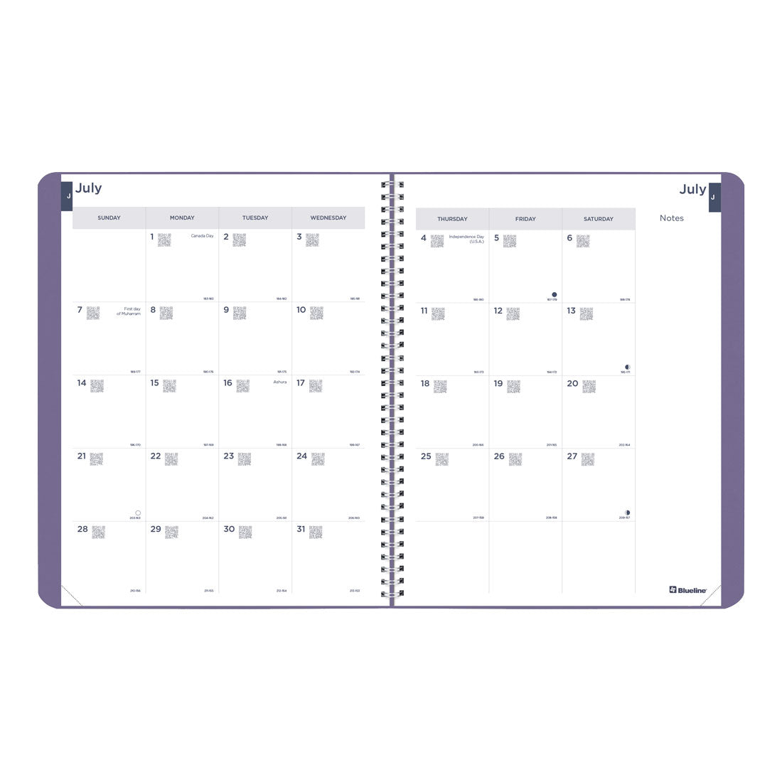 Academic Monthly Planner Fashion 2024-2025, English, CA701F#color_dusty-purple