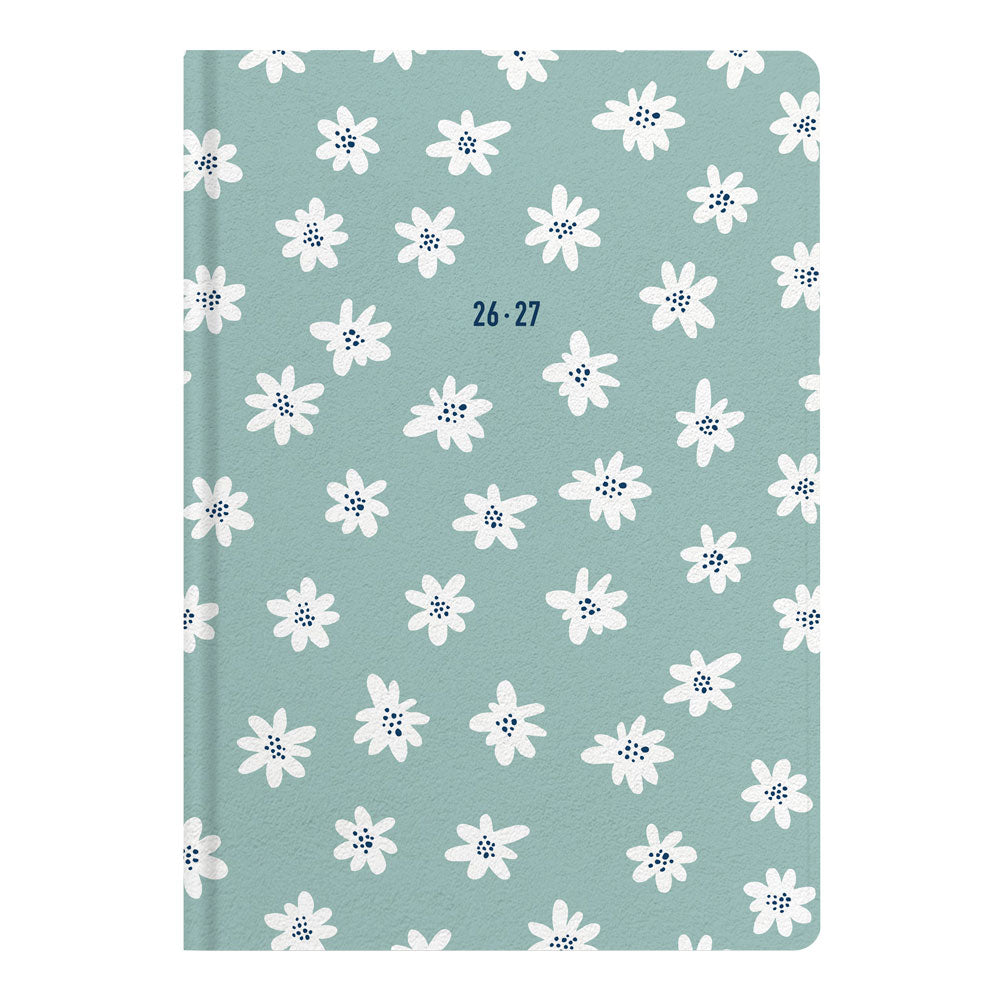 Daisies Academic Weekly Planner, A5, 2026 - 2027 - Multilingual  27-031866 #color_daisies-mint