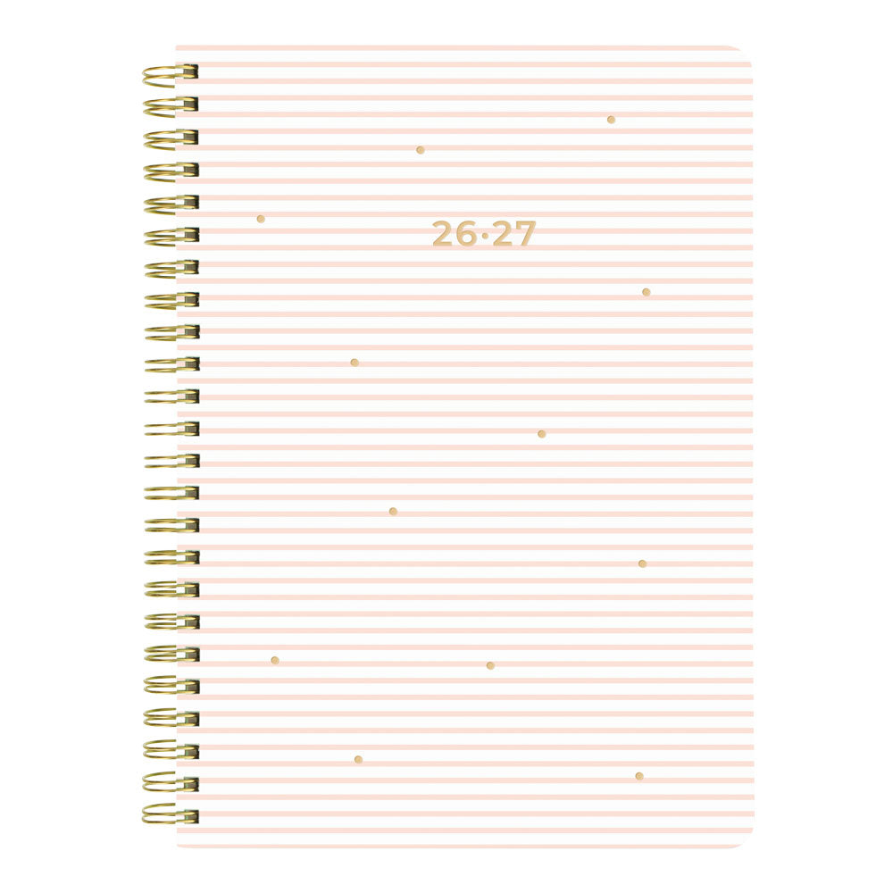 Stripes Academic Weekly Planner, A5, 2026 - 2027 - Multilingual  27-031875 #color_stripes-pink