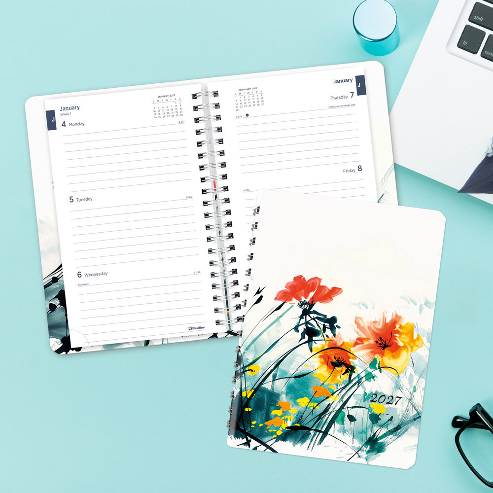 Blueline Dramatic Floral Weekly/Monthly Planner, 2027 C101G.01-27